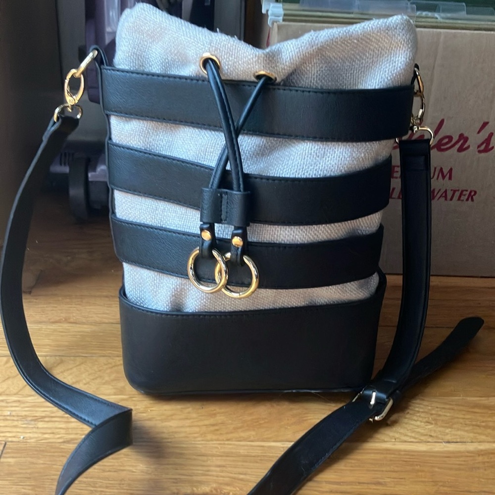 Stylish Black and Cream Women's Bag